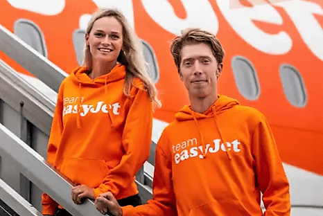 Jorrit Bergsma en Irene Schouten easyJet