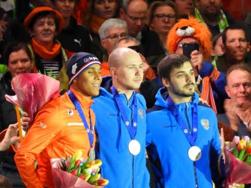 podium 500m heren ek afstanden